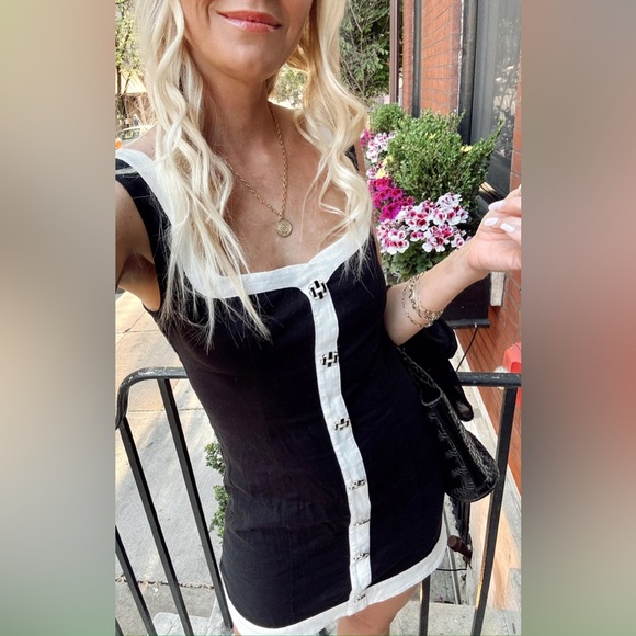 Show Me Your Mumu Coco mini dress vintage style buttons shift linen elegant - Picture 15 of 15